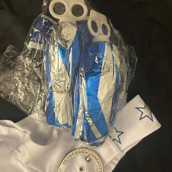 Dolls Kill Blue and White Fringe Set - Picture 7 of 8